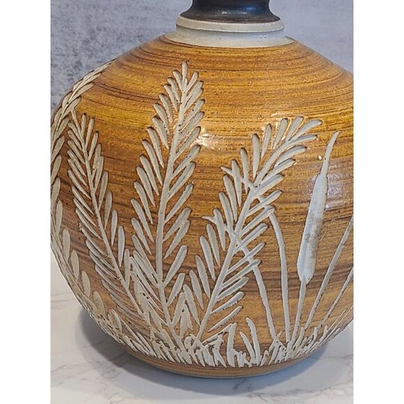 Artisan Handcrafted Signed Art Vase Earthen Pottery Ceramic Clay HOSANNA EUC - Picture 6 of 9